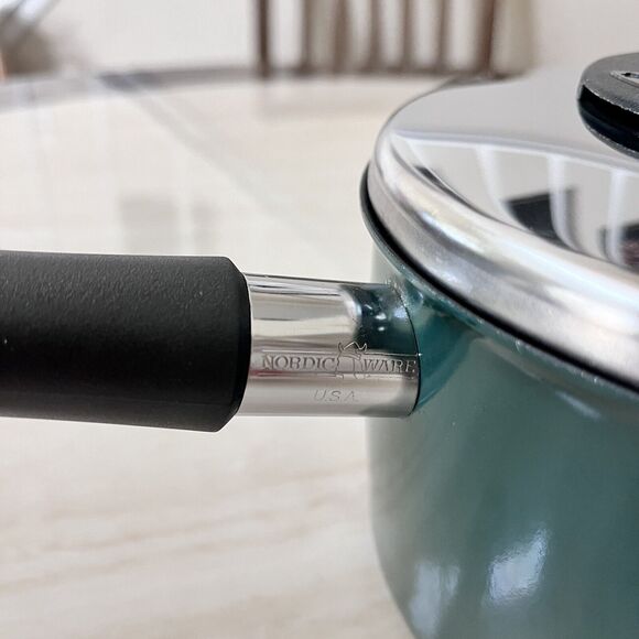 Nordic Ware USA 1.5 QT Non-stick Saucepan Dark Green with Lid - Picture 2 of 11